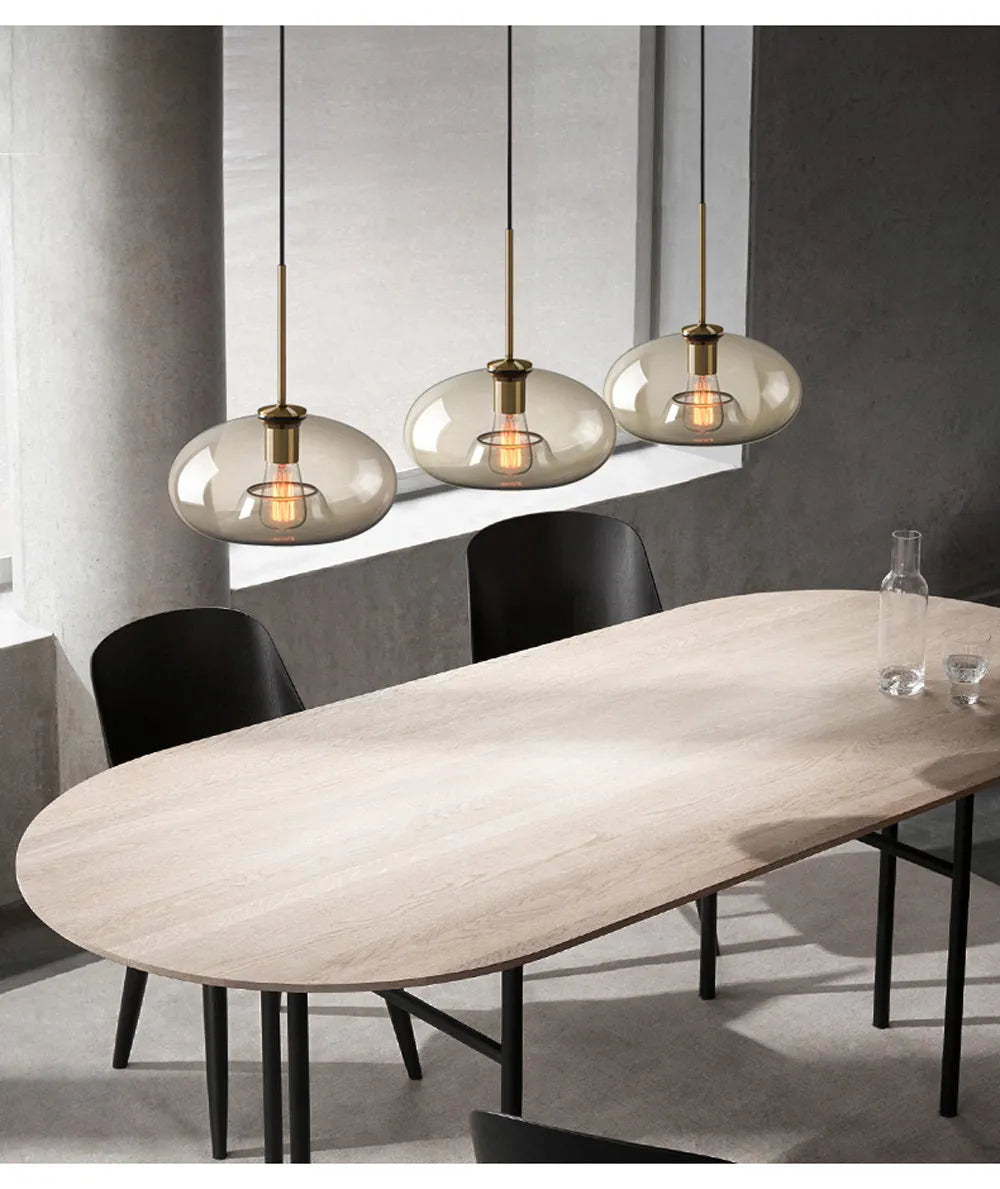 Industriële Nordic hanglamp van glas en led - modern luxearmatuur