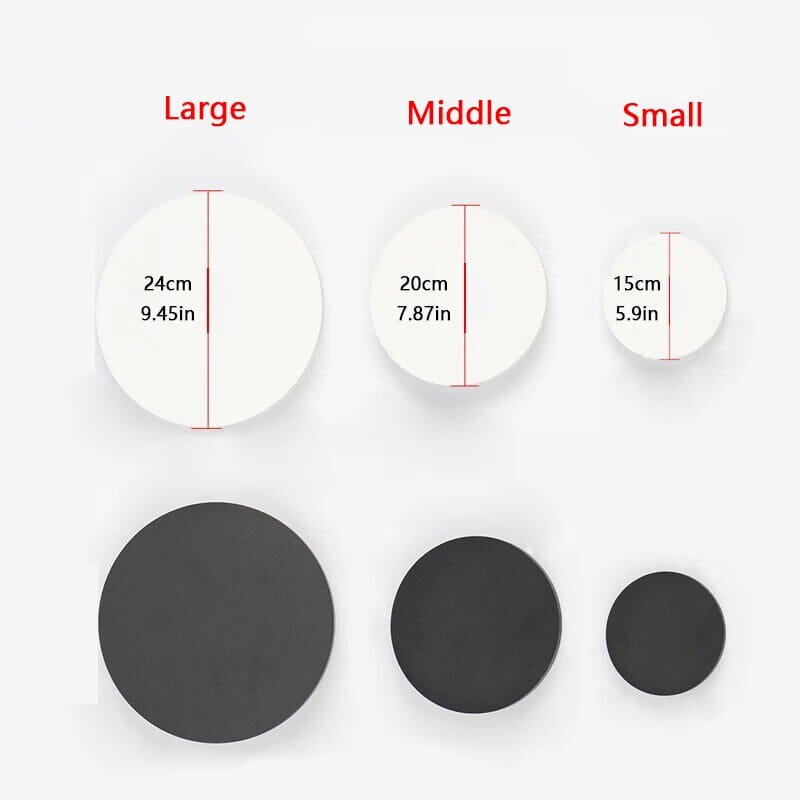 AuraRound LED Ceiling Lights For Loft Illumination In White, Black And Gray