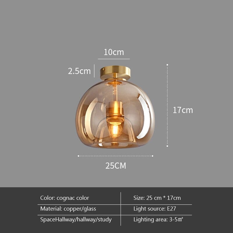 CelestiaNova Glass Sphere Wall Light For Your Living Room
