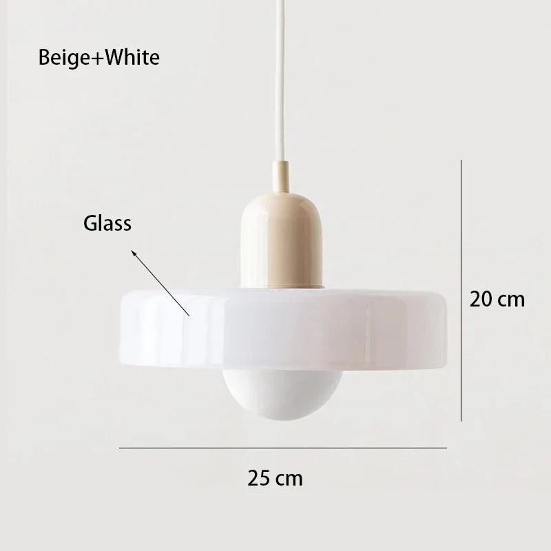 Lampadario retrò nordico in vetro — Lampada regolabile in altezza