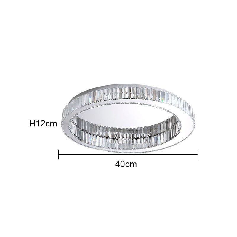 Lampe lustre circulaire en cristal Penelope - éclairage doux et romantique