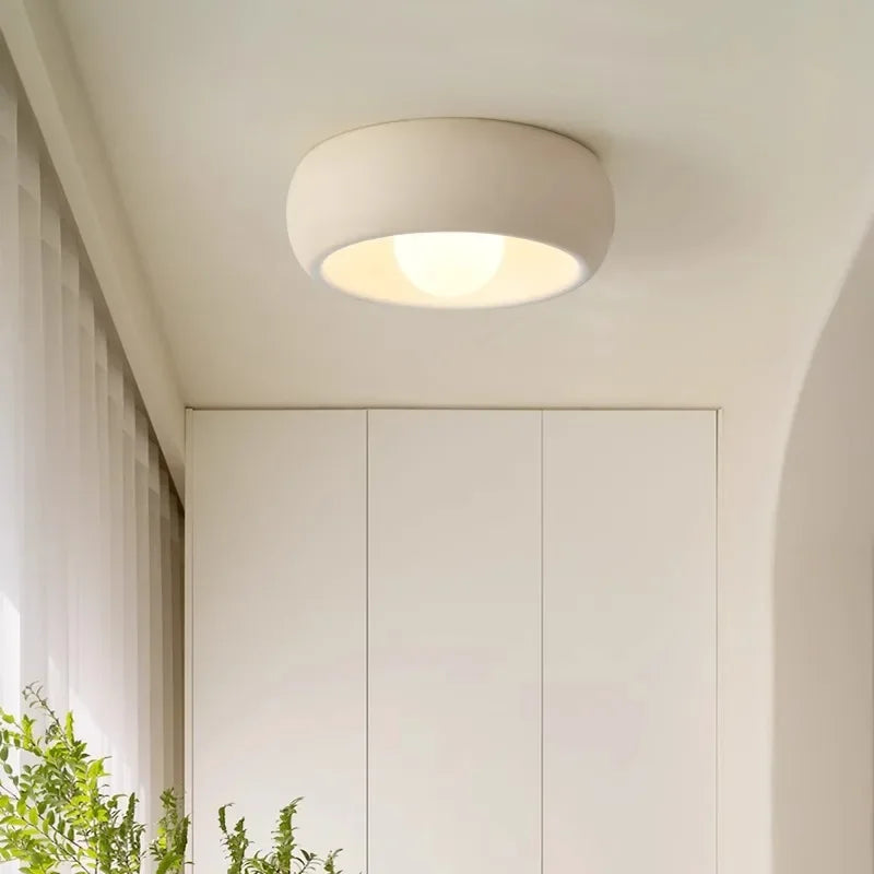 Kairoa Circular Ceiling Light With LED Illumination In Minimal Japanese Wabi-Sabi Style
