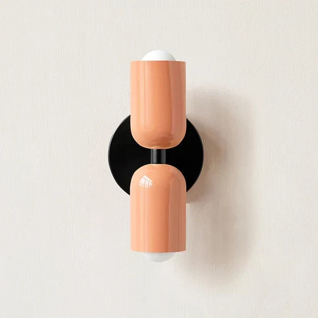 Applique da parete nordica minimalista a doppia luce — illuminazione verso l'alto e verso il basso