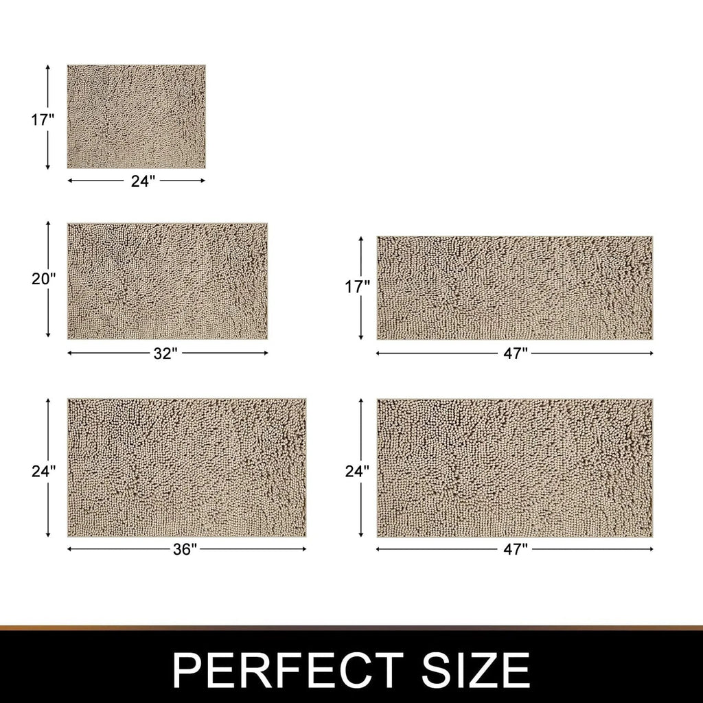 AquaNest Thick Absorbent Bath Mat — Secure Non-Slip Backing