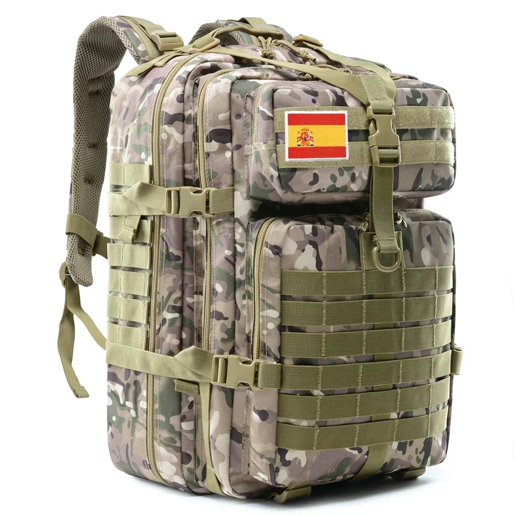 Rucsac tactic MOLLE de 45L — capacitate mare, suporturi pentru pahare