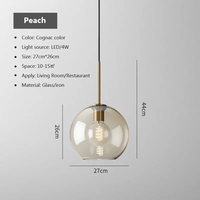 Industriële Nordic hanglamp van glas en led - modern luxearmatuur