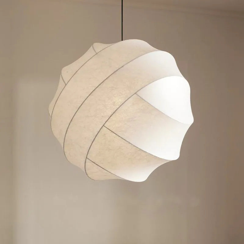Kirrea Wabi Sabi LED Silk Globe Pendant Light For Dining