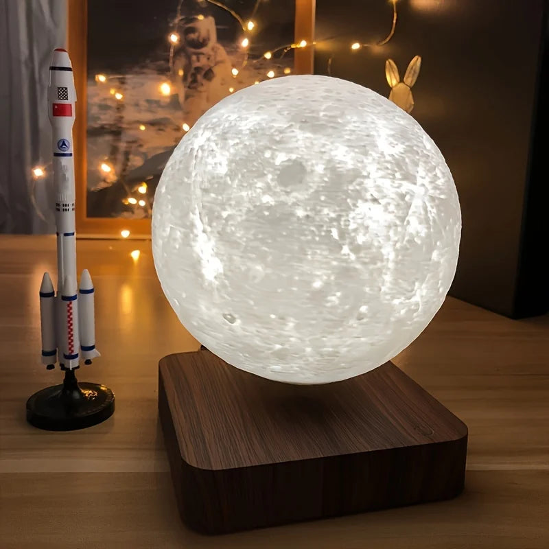 Lewitująca lampa księżycowa — magnetyczna, unosząca się i obracająca lampa