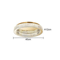 Lampe lustre circulaire en cristal Penelope - éclairage doux et romantique