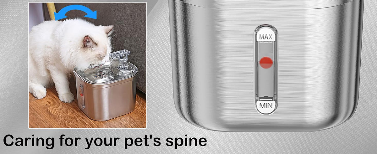 Automatic Cat Water Fountain — Stainless Steel, Continuous Fresh Flow