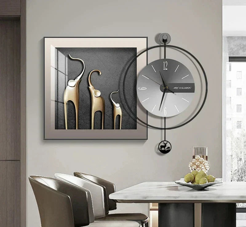 Reloj de pared moderno LuxClock — Diseño creativo, mecanismo silencioso