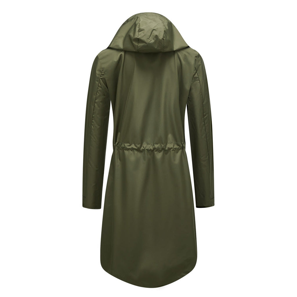 Lisa vattentät trenchcoat/jacka med huva för kvinnor - vindjacka för hösten