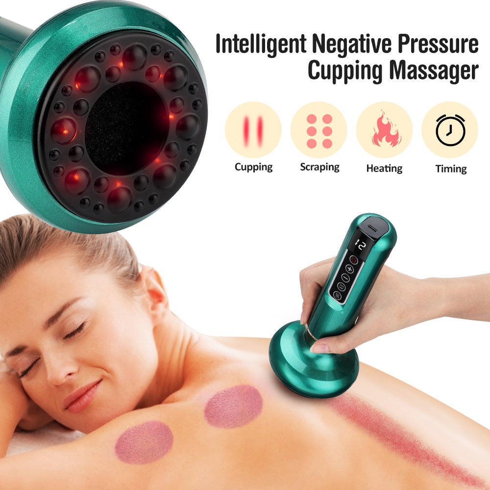 Elektrisk cupping-massager – vakuum-gua sha og infrarød varme