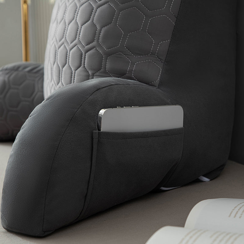 Ergonomisk läskudde med ryggstöd, armstöd och nackstöd