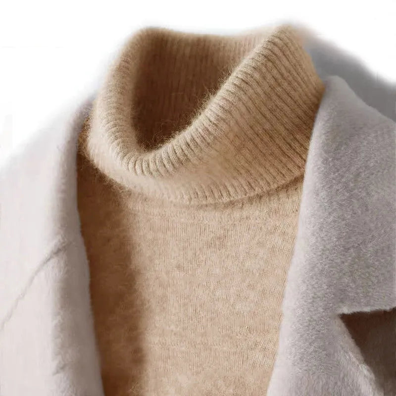 August férfi garbópulóver 100% tiszta kasmírból/gyapjúból