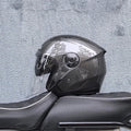 スリークォーター バイクヘルメット — ダブルバイザー、軽量1050g