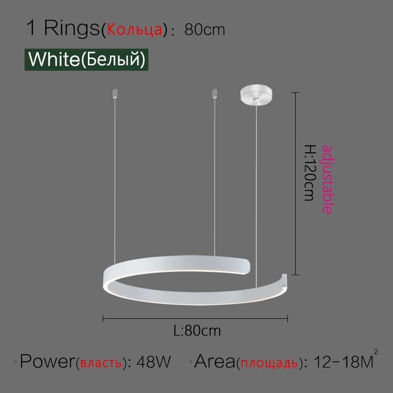 Liora Nordic Ring Chandelier With Elegant Modern Lighting