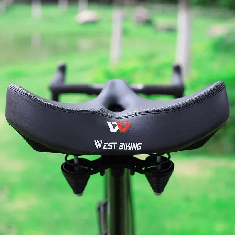 מושב אופניים ארגונומי רחב WEST BIKING ל-MTB, אופניים חשמליים ואופניים עירוניים