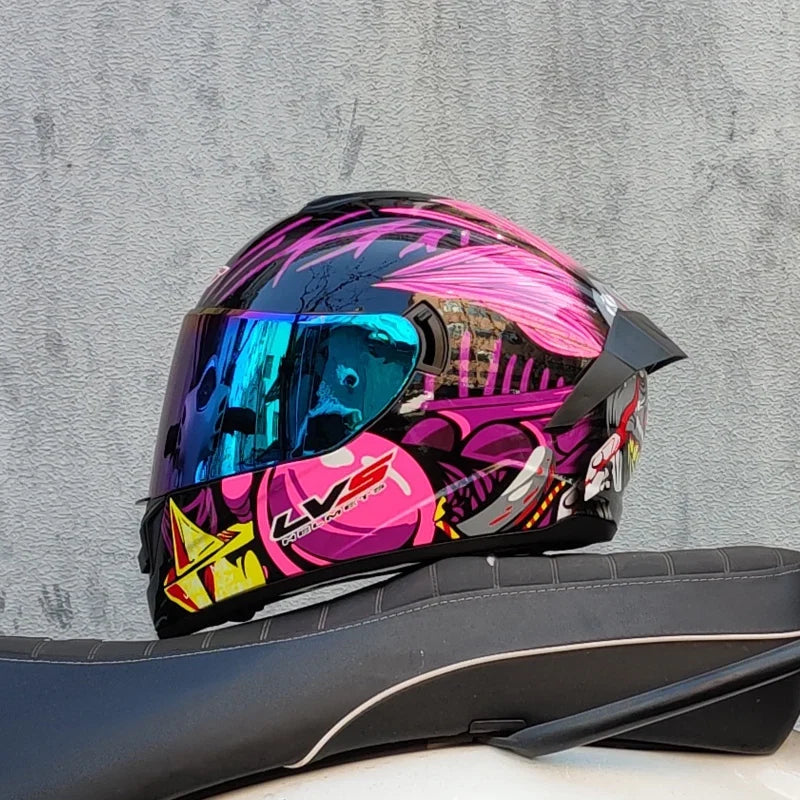 Capacete Integral LVS-701 — Sistema de Viseira Dupla, Proteção Térmica para o Inverno