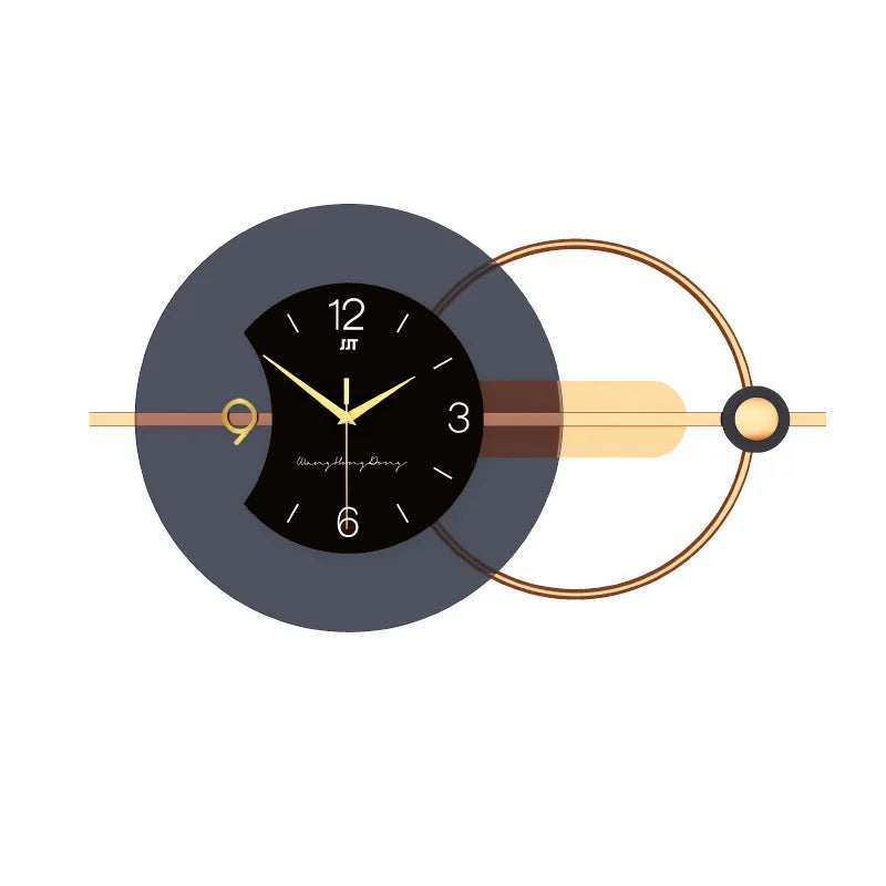 Double-Layer Ring Wall Clock — Modern Hanging Timepiece