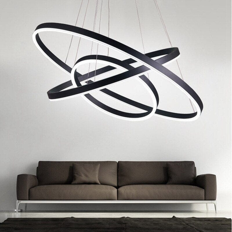 Candeeiro de teto de argolas LED Olympus — disponível com 3 ou 6 argolas