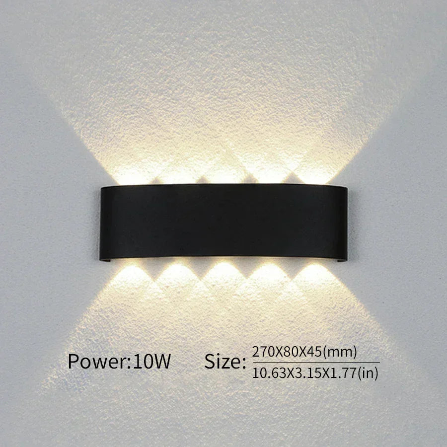 Applique murale LED moderne étanche, options de 2W à 10W
