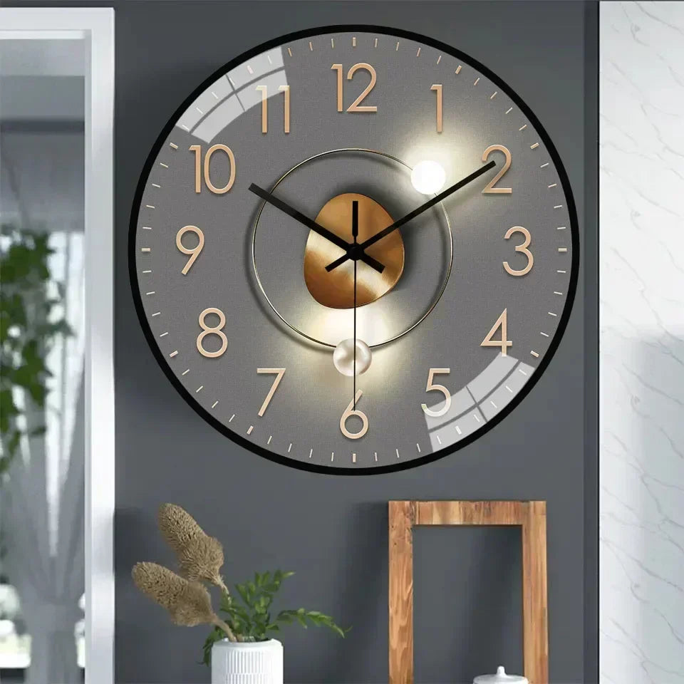 Horloge murale classique silencieuse Avelon — Mouvement sans tic-tac, une seule pile AA