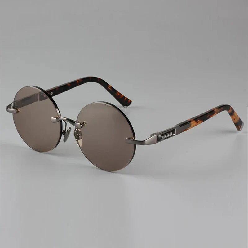 Kristallklare rahmenlose Sonnenbrille — UV400-Antireflexgläser