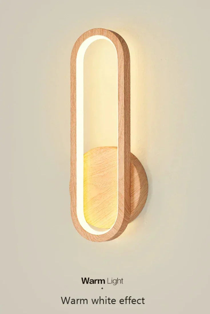 Fernwood Wooden Wall Light With Warm Glow For Natural Accent