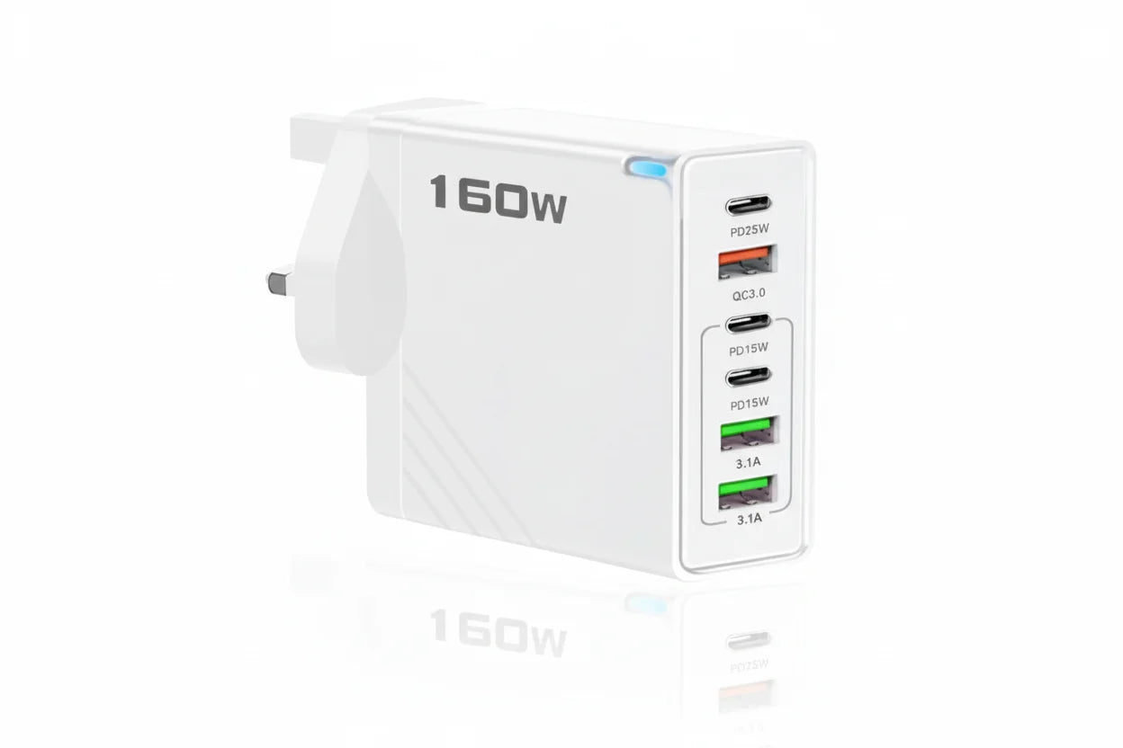 160 W USB-C-Multiport-Wandladegerät und kompakte Powerstation