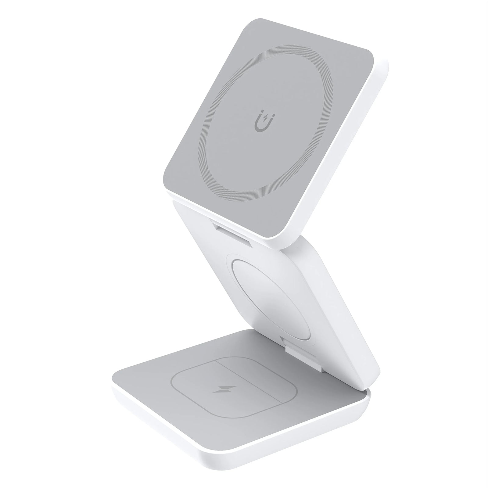 Smukła, magnetyczna, składana ładowarka bezprzewodowa, kompaktowa podstawka, kompatybilna z iPhone’em i AirPodsami
