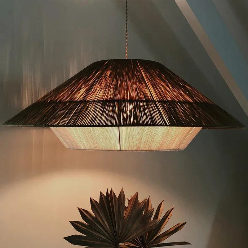 Aurelle Rattan Pendant Lights For Cozy Spaces In Wabi Sabi Style
