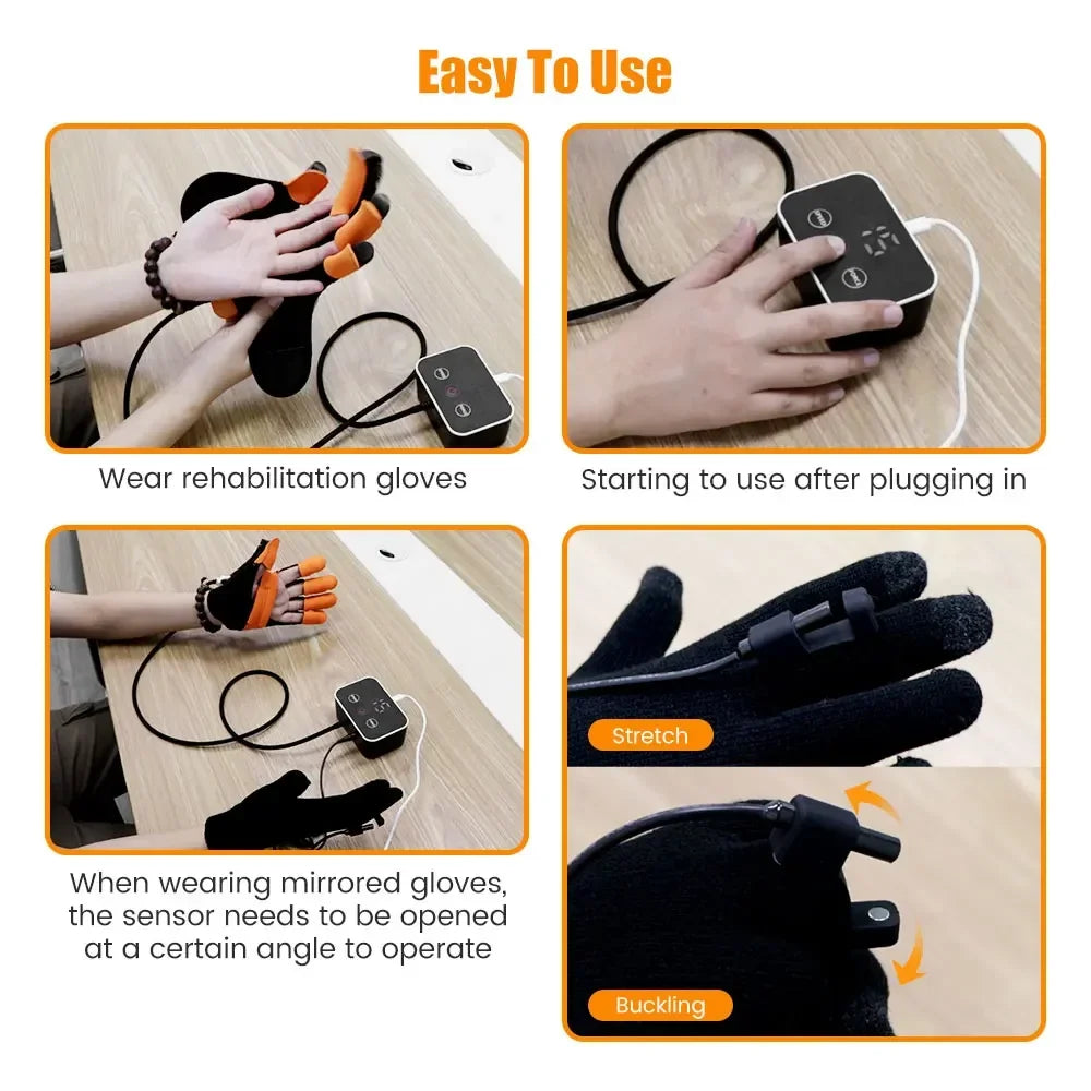Autonomous Hand Training Glove — Independent Finger Controls, Pneumatic Operation, Mirror View