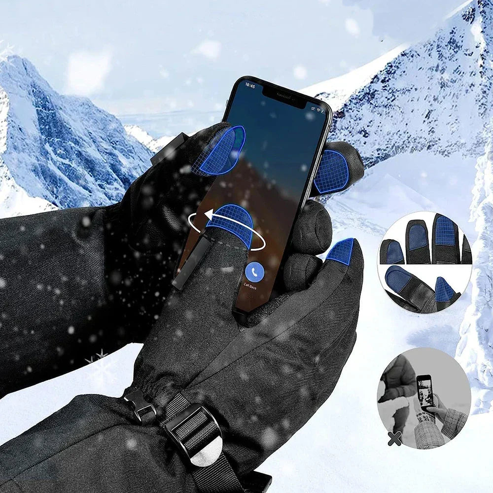 Verwarmde motorhandschoenen — waterdichte, oplaadbare thermische handschoenen met touchscreenbediening