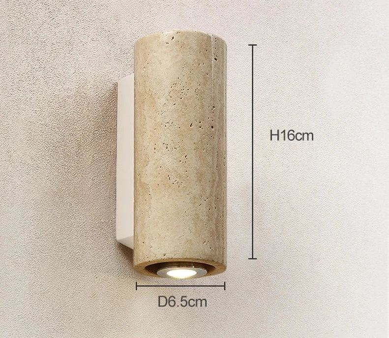 EmberStone Travertine Wall Light With LED For Living Rooms