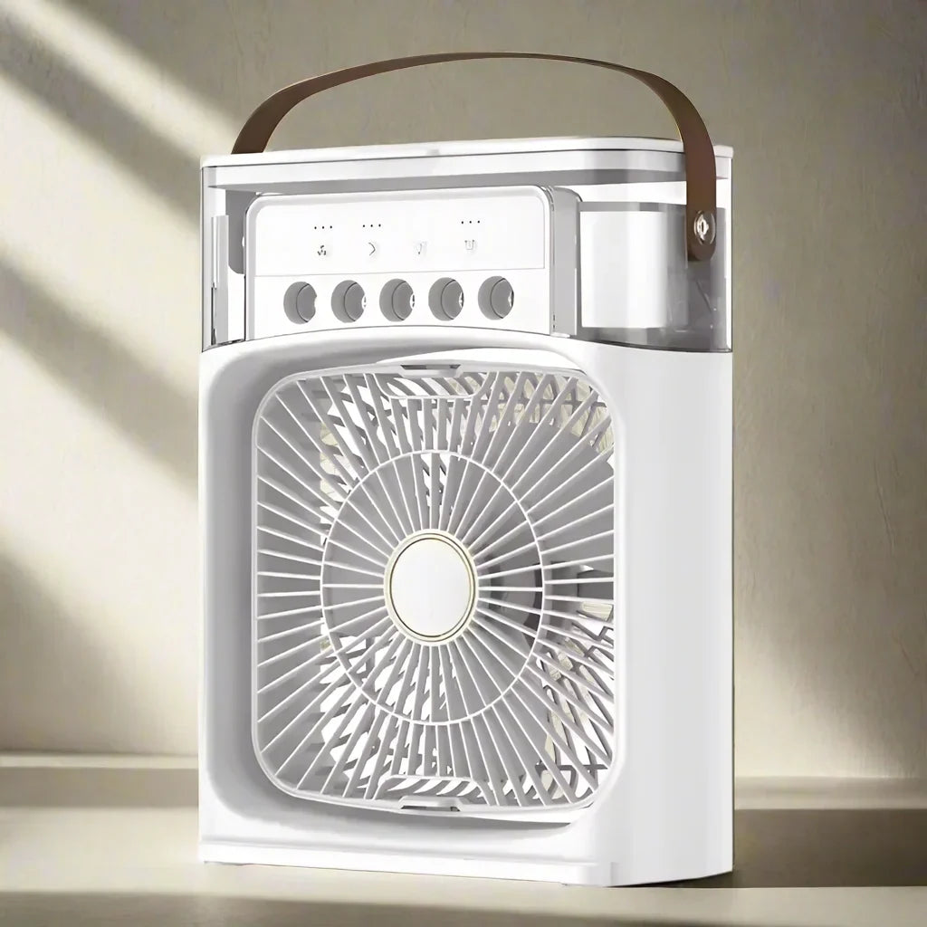 Mini refroidisseur d’air 3-en-1 Mira, humidificateur et douce veilleuse