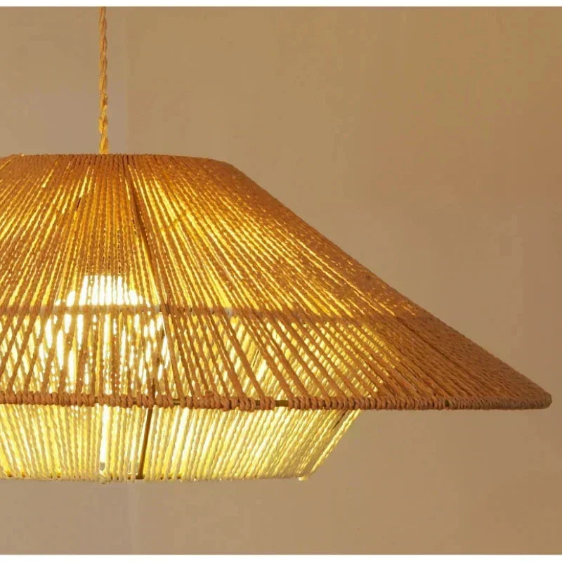 Aurelle Rattan Pendant Lights For Cozy Spaces In Wabi Sabi Style
