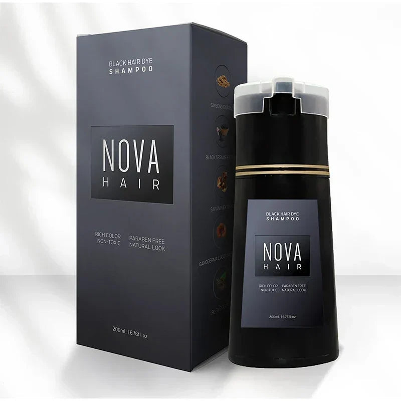 NovaHair øyeblikkelig hårfargende sjampo — farge på 10 minutter, varer i 4-6 uker