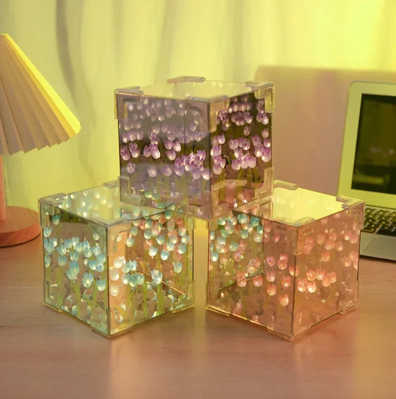 WeCool DIY Infinity Bloom Tulip Lamp — Mirrored Light 🌷