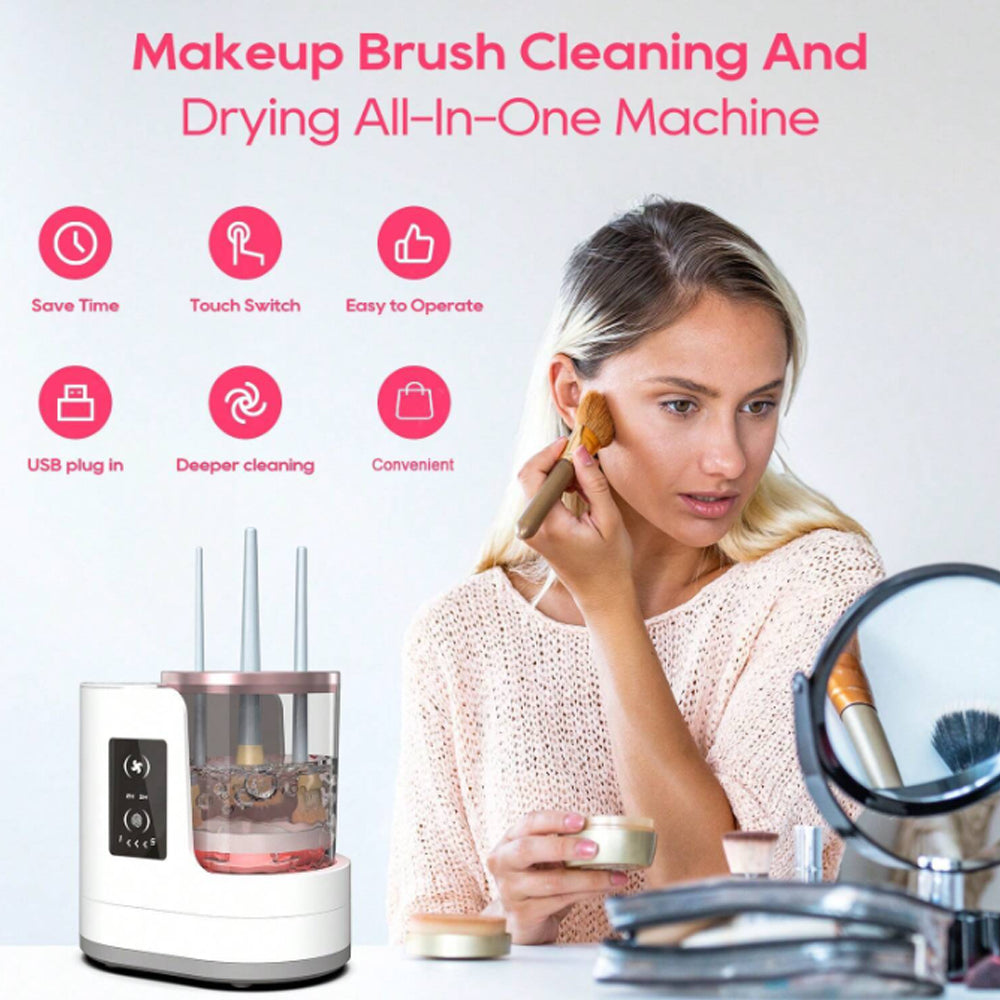Rechargeable Electric Makeup Brush Cleaner — Fast Deep-Cleaning Device