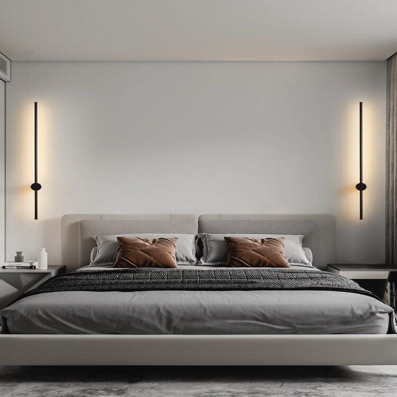 Modern minimalistisk LED-vägglampa, guld eller svart, AC85-265V