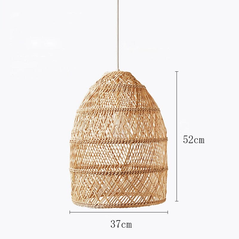 Zarela Rattan Pendant Lamp With LED Glow Adjustable Ceiling Light