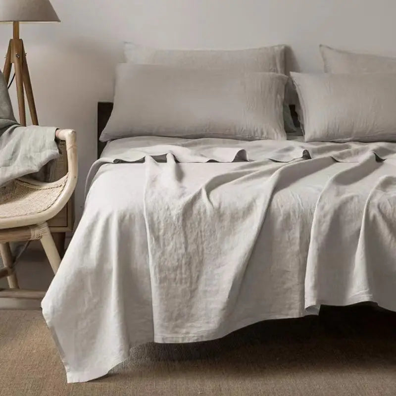 Aurea Linen Bed Sheet With Breathable Temperature Regulating Comfort
