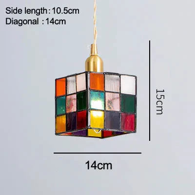 PrismCube Glass Pendant Light For Retro Style Home Decor