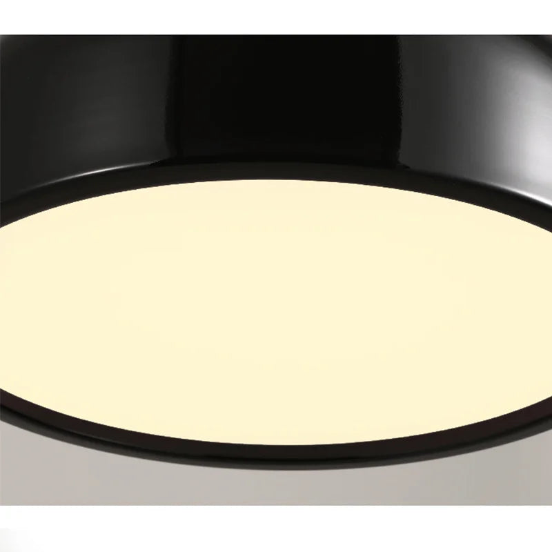 Lampă suspendată rotundă FjordLume Nordic — Abajur din metal și acril, fir ajustabil de 1.2m