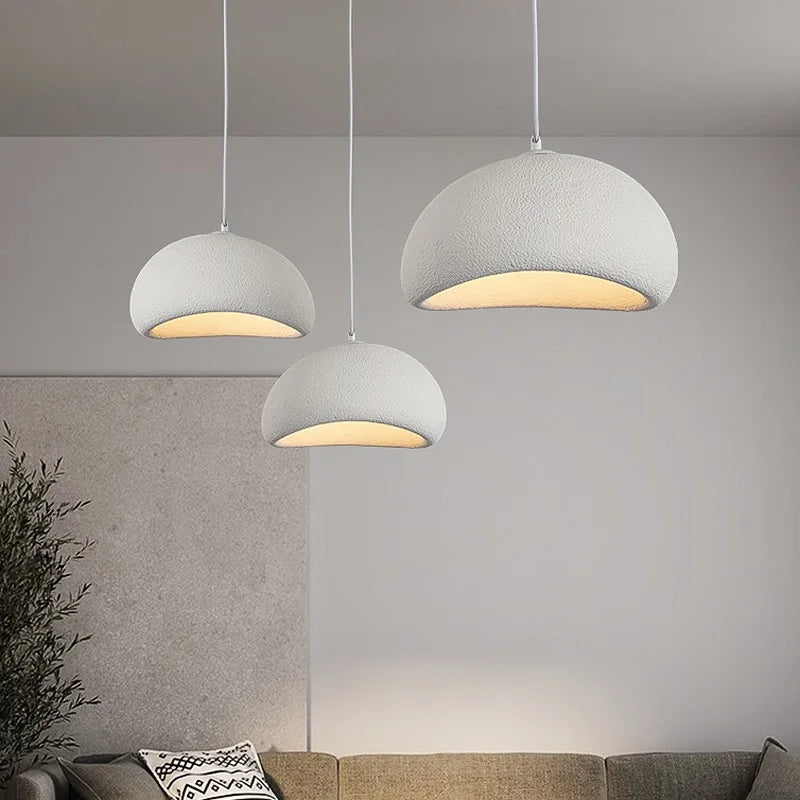 Lámpara colgante LED moderna de estilo nórdico wabi-sabi - Iluminación colgante ajustable para cocina, comedor y sala de estar