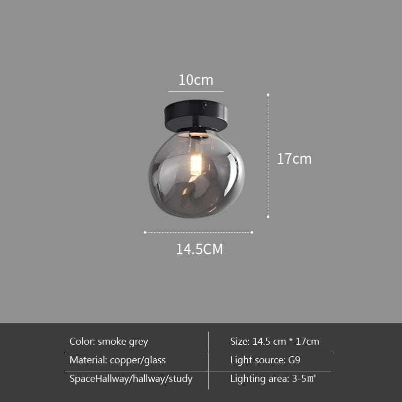 CelestiaNova Glass Sphere Wall Light For Your Living Room