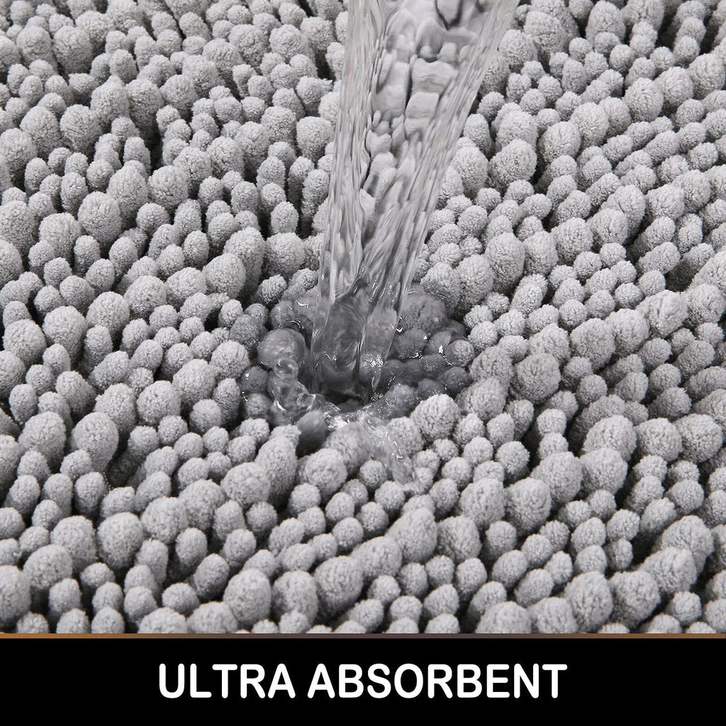 AquaNest Thick Absorbent Bath Mat — Secure Non-Slip Backing