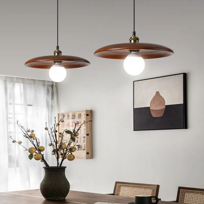 Mirell Wooden LED Hanging Light in Scandinavian Minimalist Style