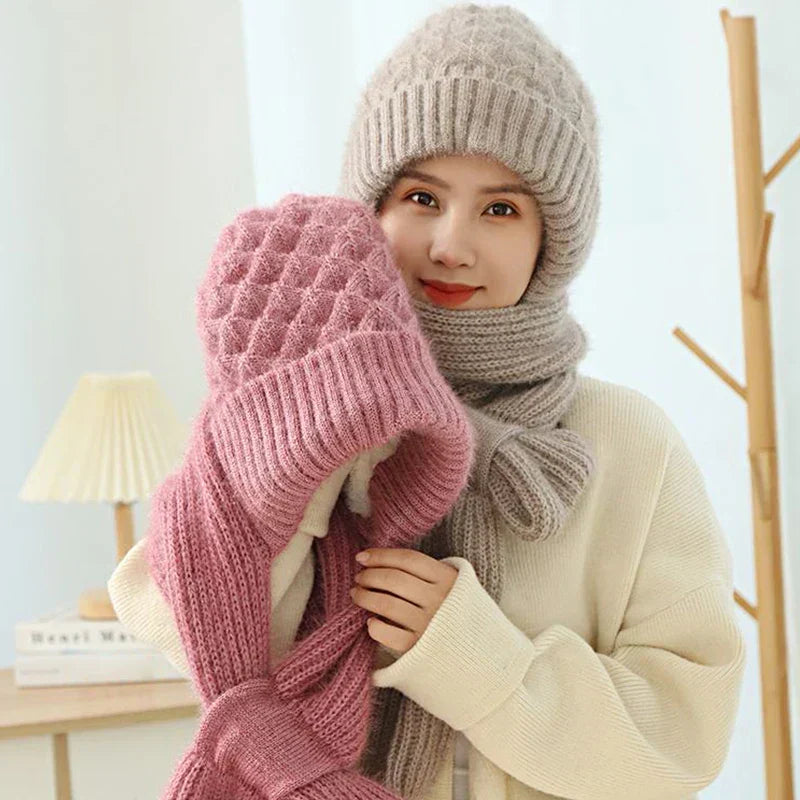 Women's Knitted Hat and Scarf Set — Cozy All-in-One Winter Wear